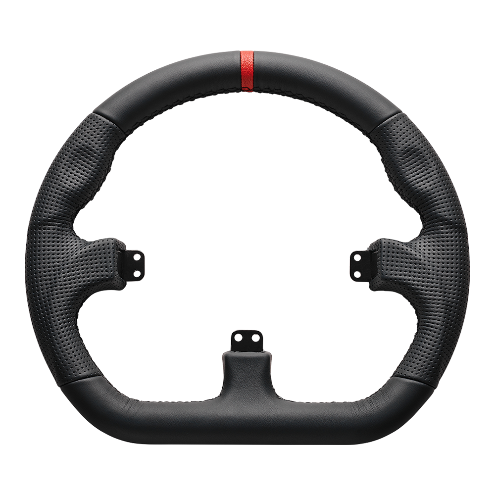 Asetek SimSports Closed D Black Leather Rim