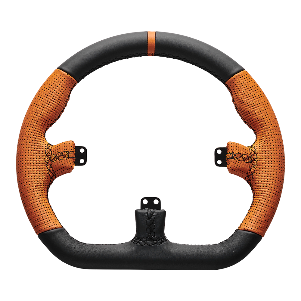 Asetek SimSports Closed D Orange Leather Rim