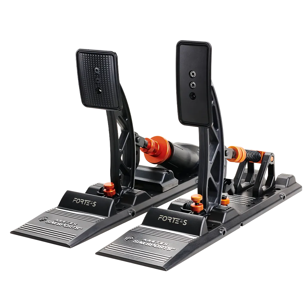 good sim racing pedals Asetek SimSports Forte S Series Brake and Throttle Pedals