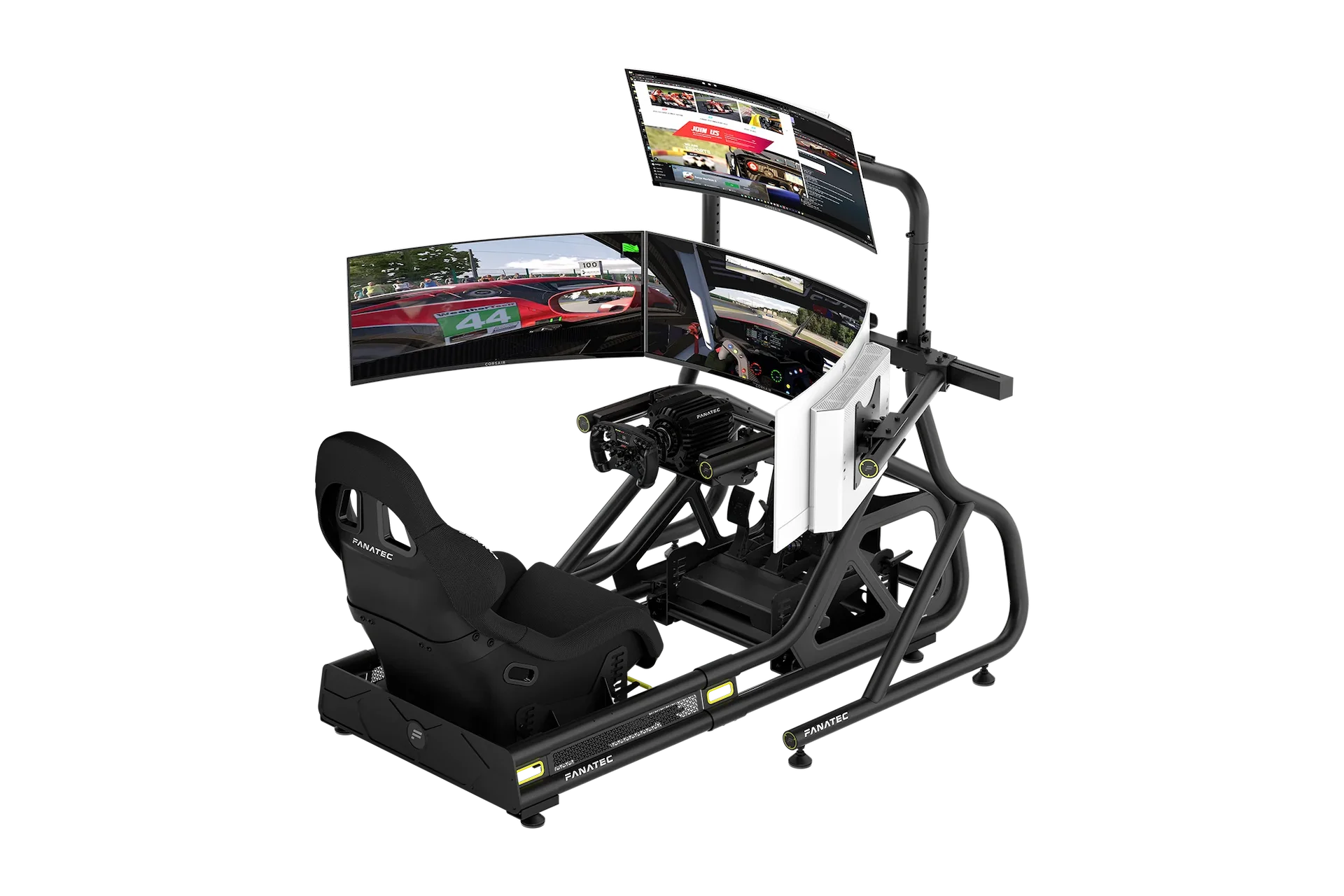 Fanatec ClubSport Cockpit Monitor Stand Triple Monitor Expansion Kit, Black