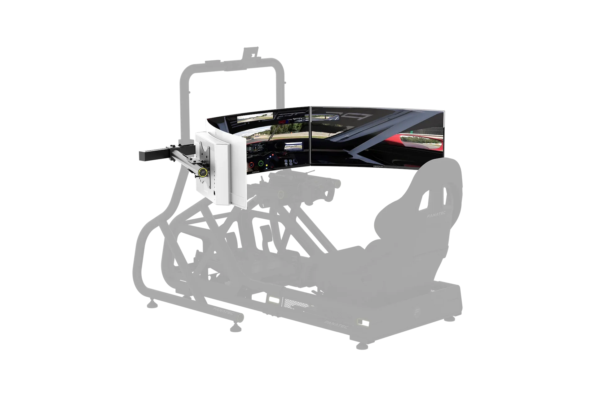 Fanatec ClubSport Cockpit Monitor Stand Triple Monitor Expansion Kit, Black