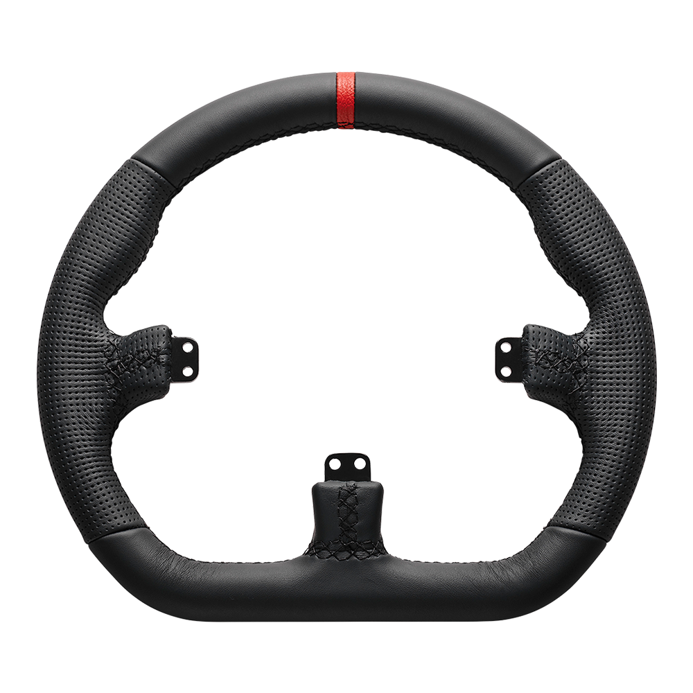 Asetek SimSports Closed D Black Leather Rim