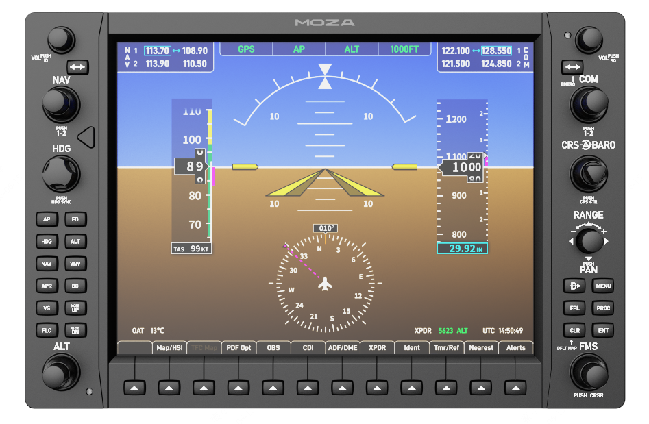 MOZA Flight Sim MGX1000 Instrument Panel